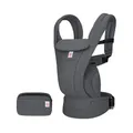 Produktbild: Ergobaby Omni Deluxe All-in-One Babytrage für Neugeborene ab Geburt bis 20kg, Ergonomische 4-Positionen Mesh Babytrage Rückentrage Baby-Tragetasche, Graphite Grey