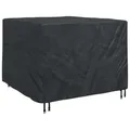 Produktbild: vidaXL Möbelbezug Uni Schwarz 135 x 135 x 90 cm Stoff, Garten-Schutz, rechteckige Abdeckung für Möbel, wetterfest, UV-beständig, wasserdicht und Allwetter-Schutz