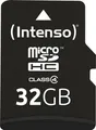 Produktbild: Intenso 32 GB microSDHC Karte Class 4 inkl. SD-Adapter