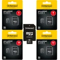 Produktbild: Intenso Speicherkarte Mirco SD MicroSDHC Class 4 + Adapter 4GB 8GB 16GB 32GB