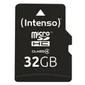 Produktbild: Intenso microSD 32GB Class 4 Speicherkarte inkl. SD-Adapter extern Datenspeicher