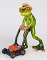 Produktbild: formano lustige Frösche Figur Frosch mit Rasenmäher Poly 16 cm