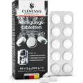 Produktbild: CLENESSO Reinigungstabletten Kaffeevollautomaten (50 Stück) – Kaffeevollautomat Reinigungstabletten kompatibel mit Siemens EQ Series, Jura, Krup...