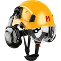 Produktbild: Mustbau Sicherheitshelm-Set, EN397 Schutzhelm mit Ohr- und Gesichtsschutz, verstellbares Kopfband von 53 bis 63 cm, strapazierfähiges ABS-Material