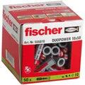 Produktbild: fischer DuoPower 10 x 50, Universaldübel, leistungsstarker 2-Komponenten-Dübel, Kunststoffdübel zur Befestigung in Beton, Ziegeln, Stein, Gipskarton uvm., ohne Schrauben, 50 Stück