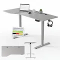 Produktbild: Juskys Höhenverstellbarer Schreibtisch 160x75cm - Elektrisch stufenlos verstellbar Bürotisch Sitz- & Stehtisch Speicherplatz Memory-Funktion - Weiß