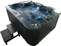 Produktbild: HOME DELUXE - Outdoor Whirlpool Black MARBLE inkl. Treppe und Thermoabdeckung