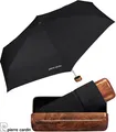 Produktbild: Regenschirm Mini Taschen-Schirm Pierre Cardin Noire mybrella wood