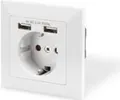 Produktbild: Digitus Socket with 2 USB ports - Netzteil (Stromversorgung, 2 x USB) - weiß, RAL 9003 (DA-70613)