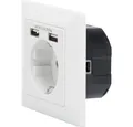Produktbild: Digitus Steckdose Digitus DA-70613 Unterputz-Steckdose mit USB Weiß