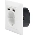 Produktbild: Digitus DA-70613  Unterputz-Steckdose  mit USB  Weiß