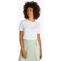 Produktbild: Tommy Hilfiger T-Shirt REG CONTRAST FLAG SS TEE mit Logostickerei weiß XS (34)