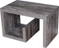 Produktbild: Couchtisch Gustav Altholz Shabby Chic Vintage 59x36x36cm Holz Schwarz Beistelltisch Keine Montage Fest Verleimt Wohnzimmertisch