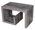 Produktbild: levandeo Couchtisch Gustav Altholz Shabby Chic Vintage 59x36x36cm Holz Schwarz Beistelltisch Keine Montage Fest Verleimt Wohnzimmertisch