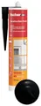 Produktbild: fischer Premium-Bausilikon, geruchsarmes Silikon, wetterfeste Dichtmasse für Innen & Außen, Kartusche für zahlreiche Anwendungen und Baustoffe, Langzeitschutz vor Schimmel, 310 ml, schwarz