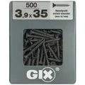 Produktbild: SPAX Feingewindeschraube, 3,9 mm, Stahl, 500 Stk., GIX A 3,9x35 XL - silberfarben