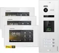 Produktbild: HD Video Türsprechanlage mit Fingerprint und RFID für 3 Familienhaus, 3x Monitore, Balter EVO HD Fingerprint