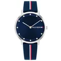 Produktbild: Tommy Hilfiger Zwei-Zeiger-Quarzwerk-Uhr für Damen mit Blaues Silikonarmband - 1782736