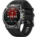 Produktbild: Robuste Militär Smartwatch Herren mit Telefonfunktion Kompass Höhenmesser Barometer 1,43