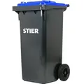 Produktbild: STIER 2-Rad-Müllgroßbehälter 120 l grau/blau BxTxH 475x550x930 mm