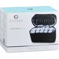 Produktbild: Carmen Lockenwickler Reise 10 Rollen Dual Voltage Schwarz Weiß Haarstyling