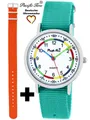 Produktbild: Pacific Time Quarzuhr Set Kinder Armbanduhr First Lernuhr Wechselarmband, Mix und Match Design - Gratis Versand