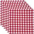 Produktbild: REDBEST Servietten, Stoffserviette 6er- Pack Landhaus karo Nashville rot Größe 50x50 cm - strapazierstark, langlebig, glattes Gewebe, mit Kuvertsaum (weitere Farben)