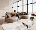 Produktbild: DELIFE Big-Sofa Edina, Mikrofaser Taupe Vintage 330x170 cm