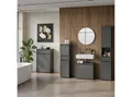 Produktbild: KADIMA DESIGN Badmöbel-Set 5-tlg. XXL, Soft-Close & Matt, Made in Germany, Badezimmer-Set HAMBURG, (Styroporfrei, Wandmontage erforderlich, Türen rechts/links montierbar), Hochschrank, Unterschrank, Beistellschrank, runder Spiegel, Badkommode