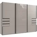 Produktbild: Schwebetürenschrank - saharagrau - 6 Schubkästen - 270 cm