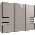 Produktbild: Schwebetürenschrank - saharagrau - 6 Schubkästen - 270 cm Kleiderschrank Schrank