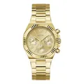 Produktbild: Guess Equality Damen Armbanduhr in der Farbe Gold mit Armband aus Edelstahl, Wasserdichtigkeit: 5 bar, Gehäusedurchmesser: 40 mm, GW0769L2