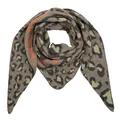 Produktbild: MIRROSI Dreieckstuch Damen – Kuscheliger Dreiecksschal 190x80 cm im Leo-Leopard Muster, Trendiges LEO-Design, Weich & Wärmend (Love Everyday: Khakigrün)