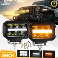 Produktbild: 2x ECE LED Zusatzscheinwerfer 60W 6000lm Fernlicht Blinklicht Positionslicht LKW