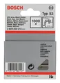 Produktbild: Bosch Zubehör Typ 53 Feindrahtklammer Edelstahl - 0,74 x 6 x 11,4 mm - 1000er-Pack - 2609200214 (1.000 Stück)
