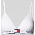 Produktbild: TOMMY HILFIGER Triangel-BH mit elastischem Label-Bund Modell 'TH HERITAGE' in Weiss, Größe M