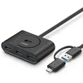 Produktbild: Ugreen HUB 4in1 USB-C - 4xUSB 3.0 5Gb/s 1m schwarz (CR113)