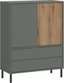 Produktbild: Kinderzimmer Kommode in grau-grün mit Eiche PARMA-129