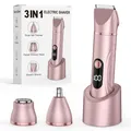 Produktbild: 3-in-1 Damenrasierer Wasserdicht Roségold Elektrisch Körper Intim