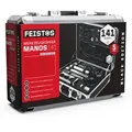 Produktbild: FEISTOS Manos 141 | Metall Werkzeugkoffer bestückt | 141 Teile - Silber
