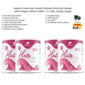 Produktbild: Nature's Finest Haar Vitamine Pulver Kollagen Biotin Haarwachstum & Stärke x4
