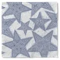 Produktbild: Sovie HORECA Serviette Gitte in Silber-Blau aus Tissue 33 x 33 cm, 100 Stück - Weihnachten Sterne