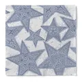 Produktbild: Serviette Gitte in Silber-Blau aus Tissue 33 x 33 cm, 100 Stück Weihnachten Fest
