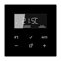 Produktbild: JUNG HOME Raumthermostat Set 1790RTREinsatz + BTA1791SW Display Glas Schwarz