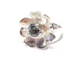 Produktbild: Edelschmiede925 Silberring edler Silber Ring als Blüte Blautopas facettiert 925 Sterling Silber
