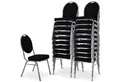 Produktbild: Raburg Stapelstuhl Bankettstuhl, stapelbar, für Konferenz, Seminar & Wartezimmer, David (Set), extra stabile, gepolsterte Metallstühle, belastbar bis 150 kg