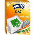 Produktbild: Swirl S 67 EcoPor Staubsaugerbeutel (4 Beutel), reißfeste Staubbeutel für einige Siemens & Bosch Staubsauger, 99,9% Filterung von Hausstaub & allergenem Feinstaub
