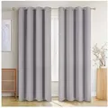 Produktbild: Blumtal Verdunkelungsvorhang 2er-Set Gardinen Wärmeisolierend Blickdicht (2 St), Ösen, verdunkelnd, mit Ösen grau 132 cm x 160 cm