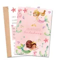 Produktbild: MeinBaby123® 10 Einladungskarten Kindergeburtstag Mädchen | Geburtstagseinladungen für Kinder | Meerjungfrau Einladungskarten | inkl. 10 Briefumschläge | Premium Qualität (Meerjungfrau V2)
