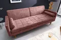 Produktbild: riess-ambiente Schlafsofa COUTURE 200cm altrosa / braun-gold · 3-Sitzer mit Microvelours-Bezug, Einzelartikel 1 Teile, Wohnzimmer · inkl. Kissen · Bettfunktion · verstellbare Rückenlehne
